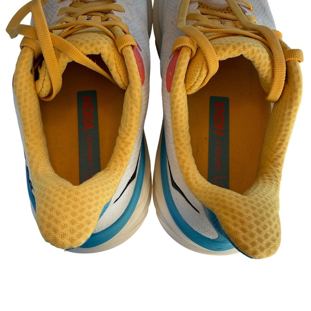 HOKA Clifton 9 Women's Running Shoes Blanc De Blanc / Swim Day Size 8B - Picture 4 of 7